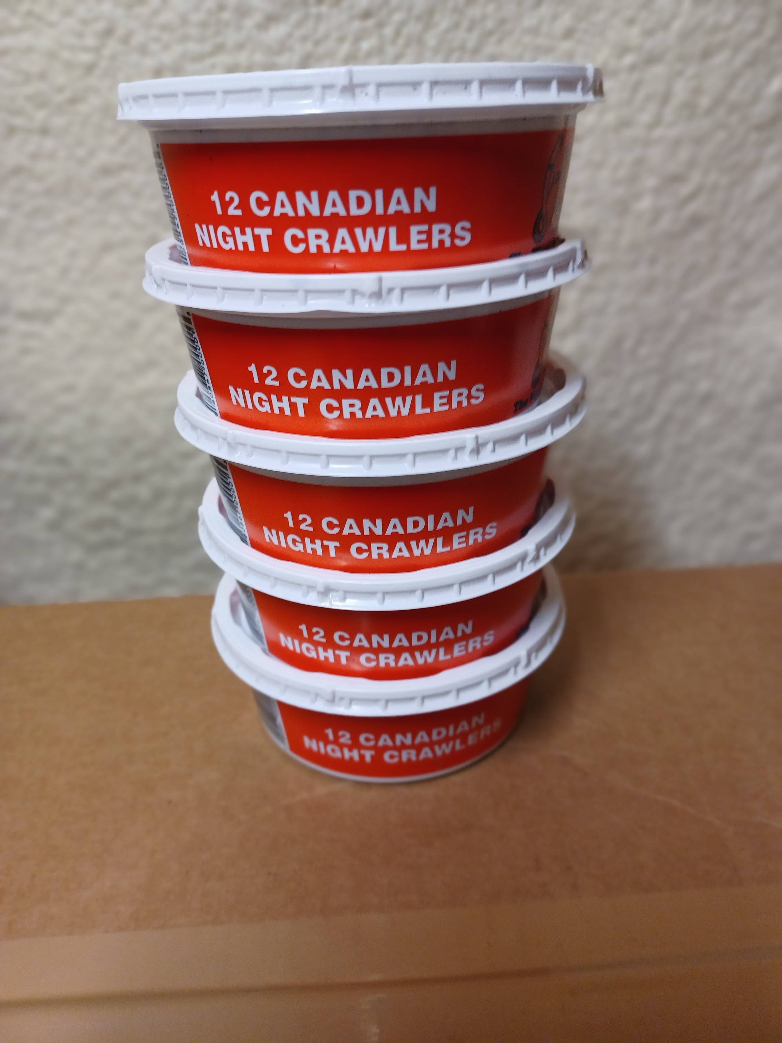 Canadian Nightcrawlers - Case of 60 - Shipped  Canadian Nightcrawlers -  Direct Wholesale Shipment